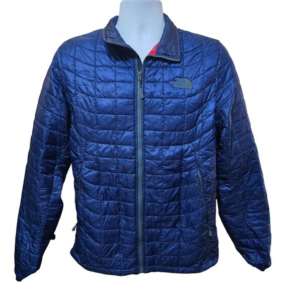 The North Face Mens Blue Quilted Jacket Lightweight Red Lining gorpcore hiking - Picture 2 of 7